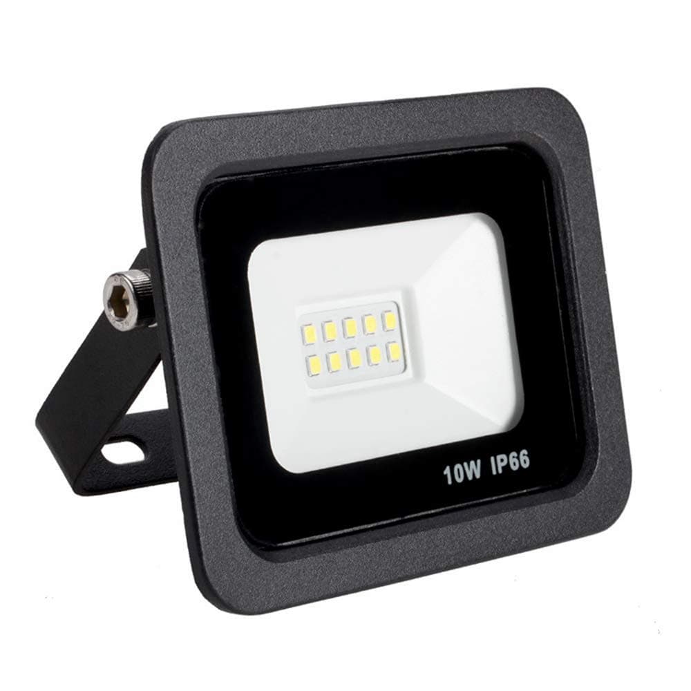 10W LED Flood Light Daylight White AC110V Outdoor Work Lights P66 Waterproof 1000LM for Garage Garden Yard