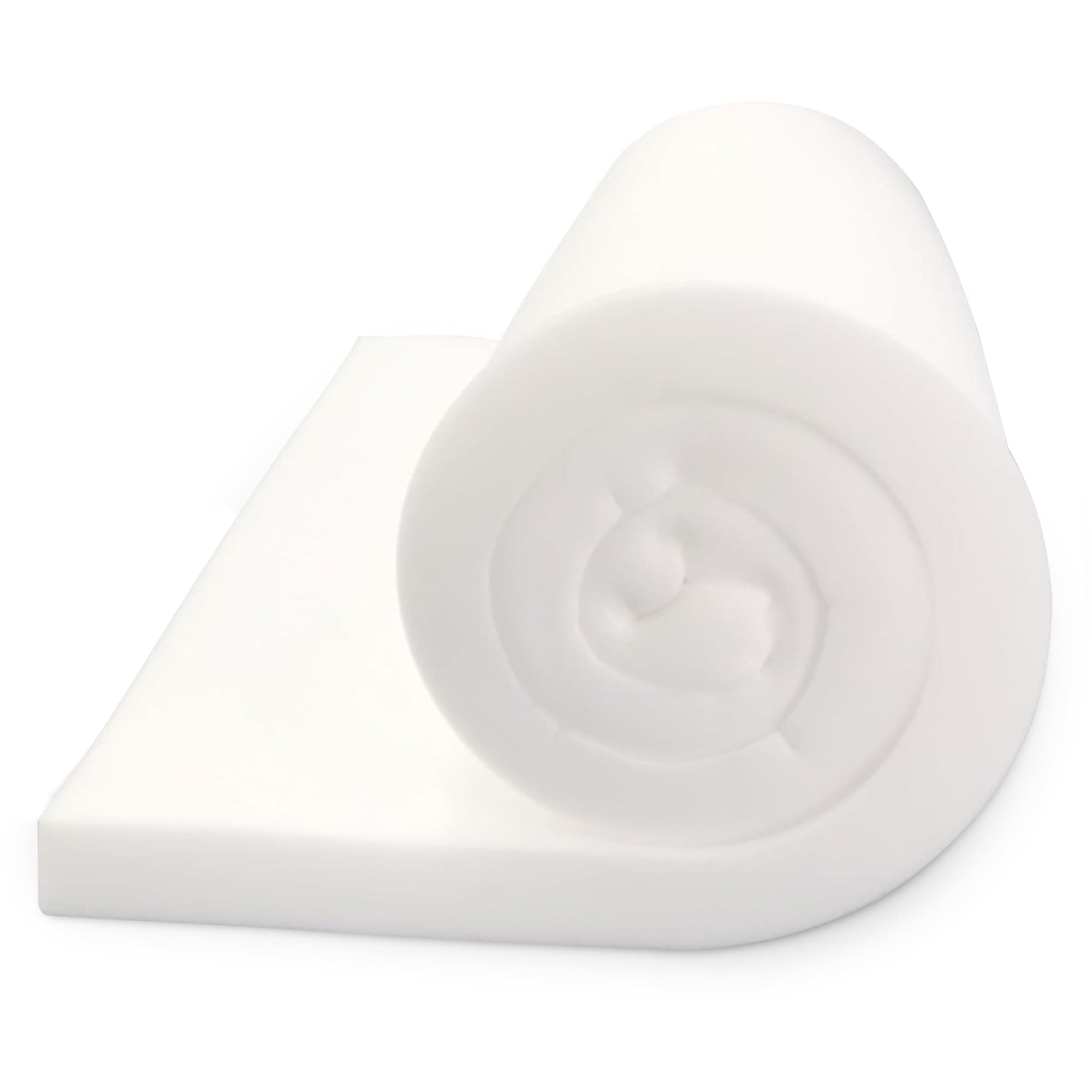 FOAMYFOAM High Density 1 inch Thick, 24 inch Wide, 96 inch Long Upholstery Foam, Cushion Replacement
