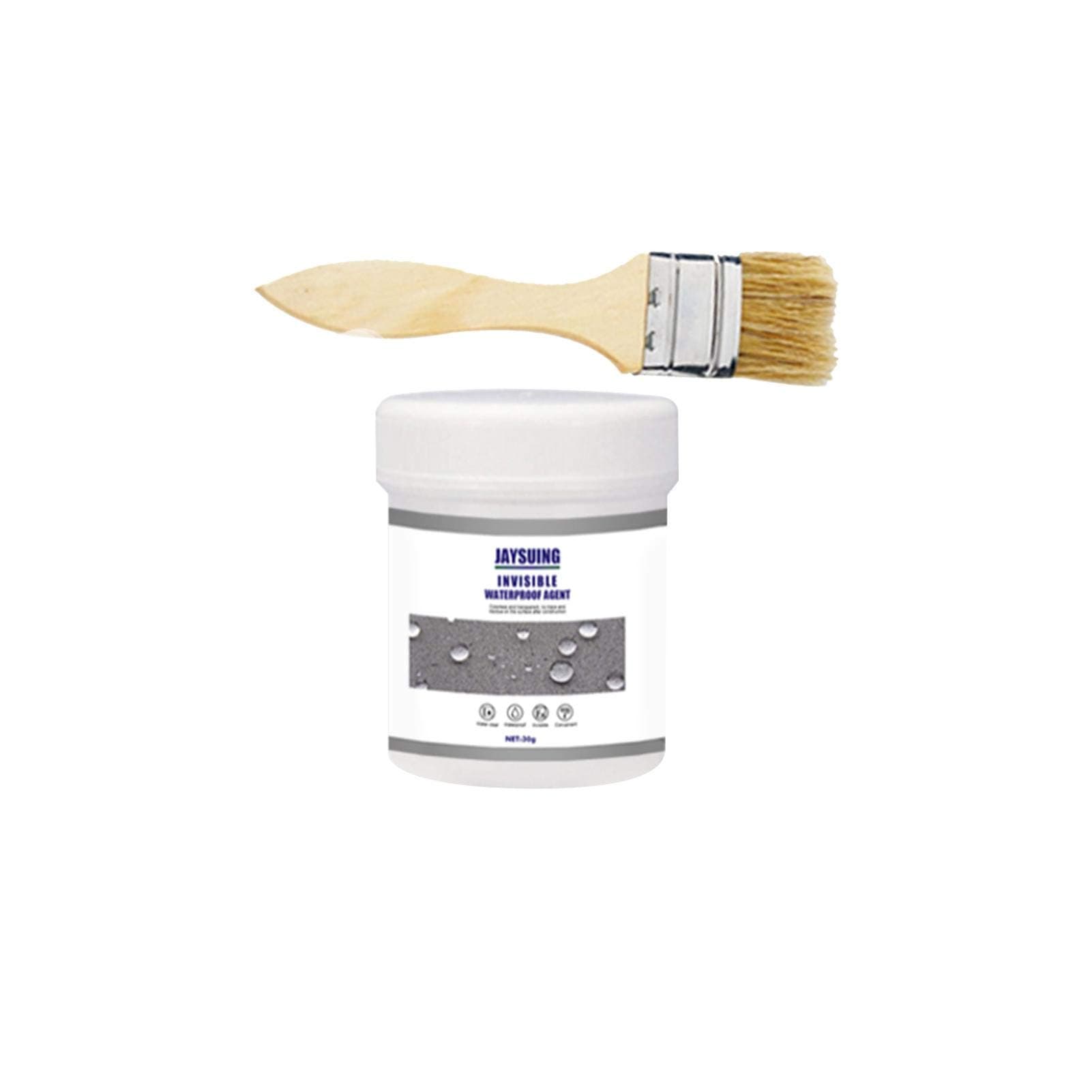 30ml Permeable Invisible Waterproof Agent With Brush,Waterproof Insulating Sealant,Super Strong Bonding Sealant Invisible Waterproof Anti-Leakage Agent,Trapping Repair For Roof And Exterior Wall