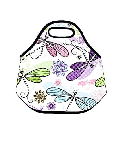 Estrellaw Vintage Dragonfly Pattern Lunch Bag