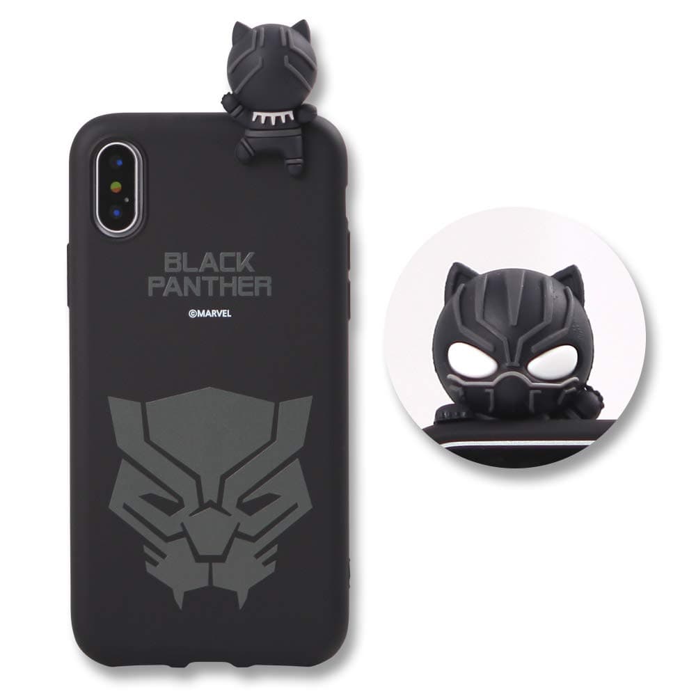 Marvel Figure Color Jelly case for iPhone6/6S (Black Panther)