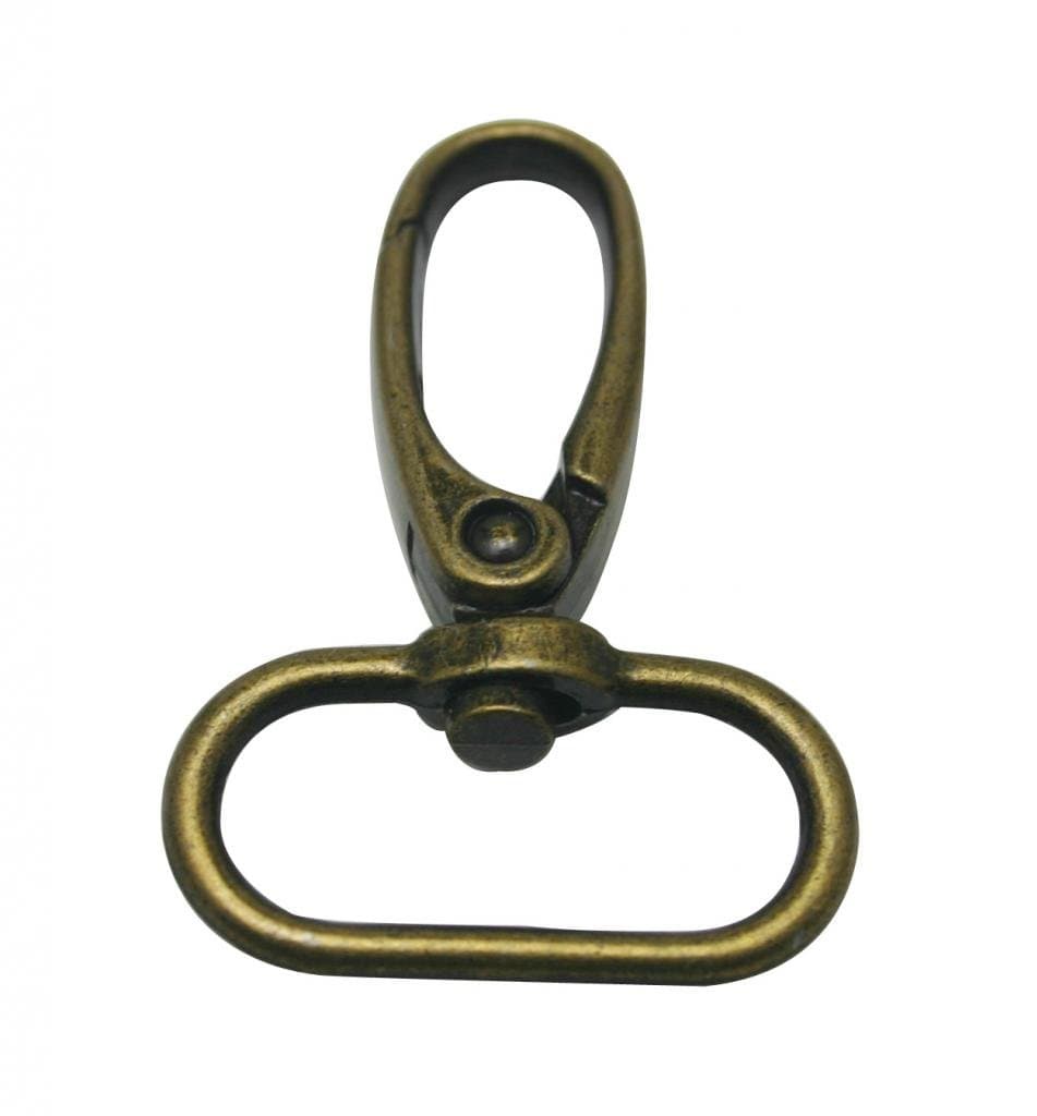Generic Metal Color Bronze Lobster Clasps 1 Inches Inside Diameter Oval Swivel Trigger Clips Hooks for Purse Bag Straps Pack of 10