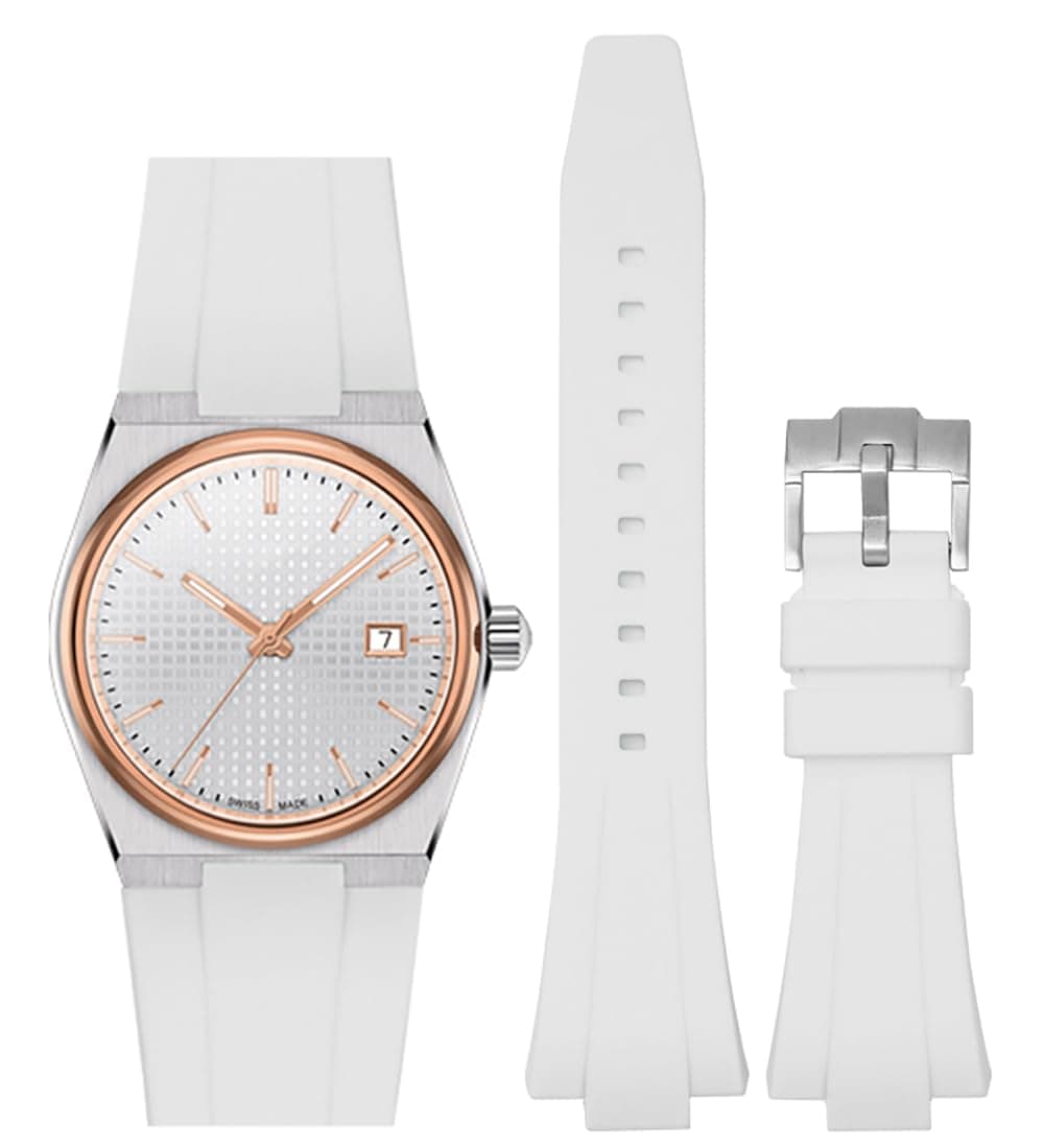 Stanchev Strap for Tissot PRX Watch Series,Quick Release Soft Silicone Strap for Tissot PRX Powermatic 80,12mm Men Women Replacement Straps for Tissot PRX Series Watch 40mm