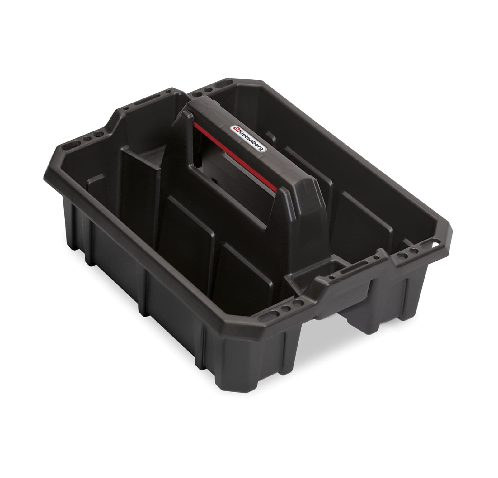 Stolmet Tool Storage Tote Tray Heavy Duty Caddy Holdall Deep Compartment Kilka Models Tool Tray Black (Model 2)