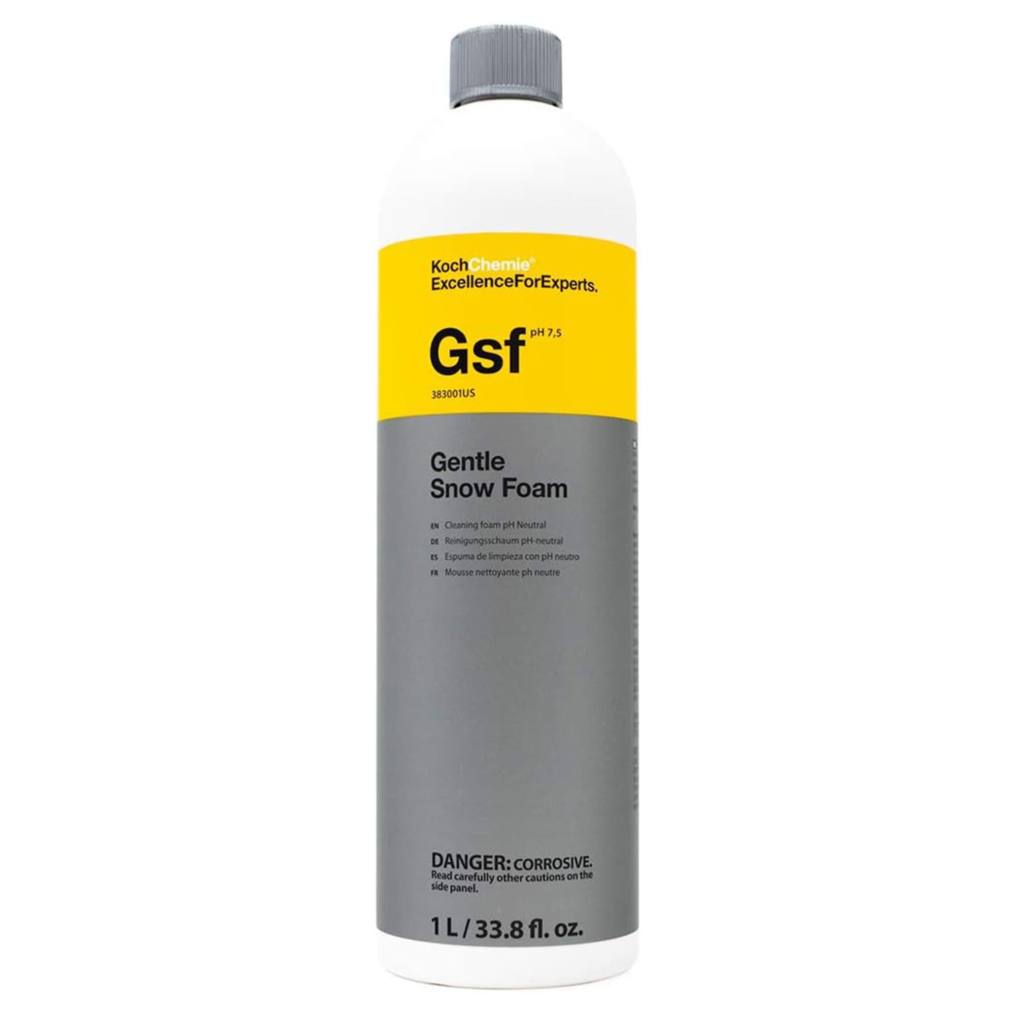Gentle Snow Foam - pH Neutral Pre-Cleaning; Works With Foam Cannons & Sprayers; Manual Washing Shampoo; Safe on Existing Wax & Sealed Surfaces; Unique Cherry Fragrance (1 Liter)