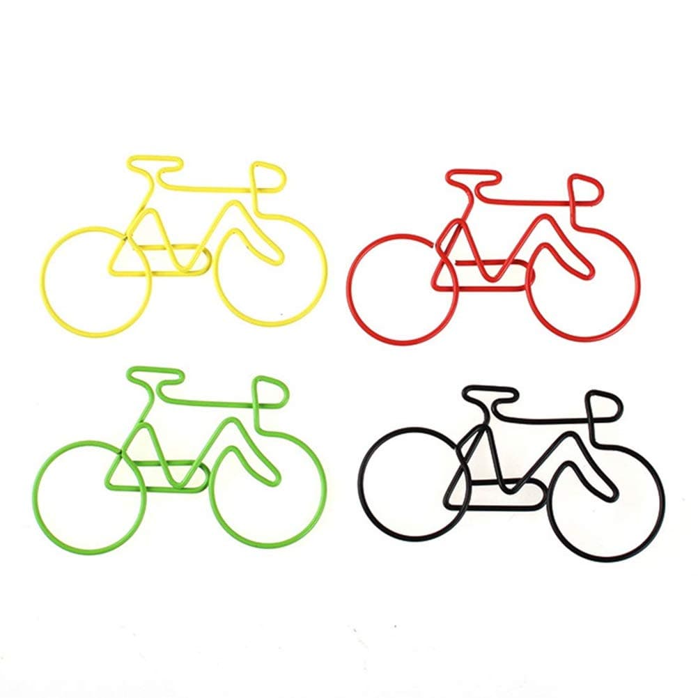 Shoppingmoon Bike Paper Clips Colorful Bicycle Metal Card File Clips Pack (Ramdom Color) 50pcs