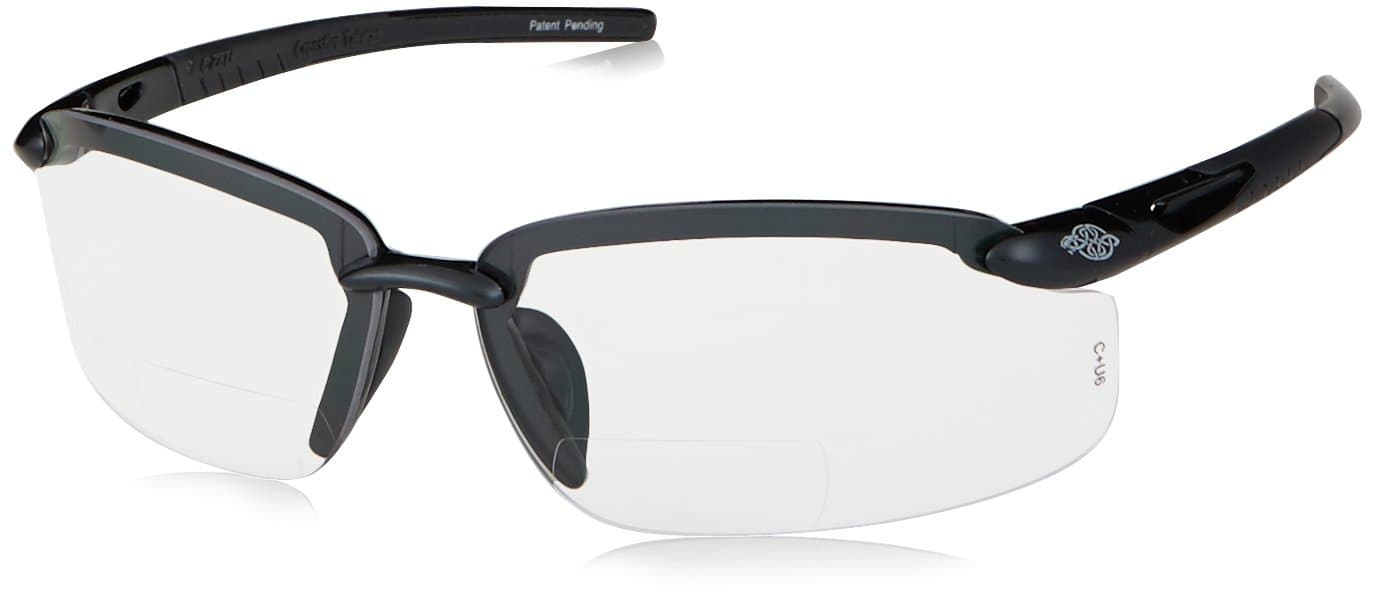 Crossfire Eyewear 296412 1.25 Diopter ES5 Safety Glasses with Gray Frame and Clear Lens