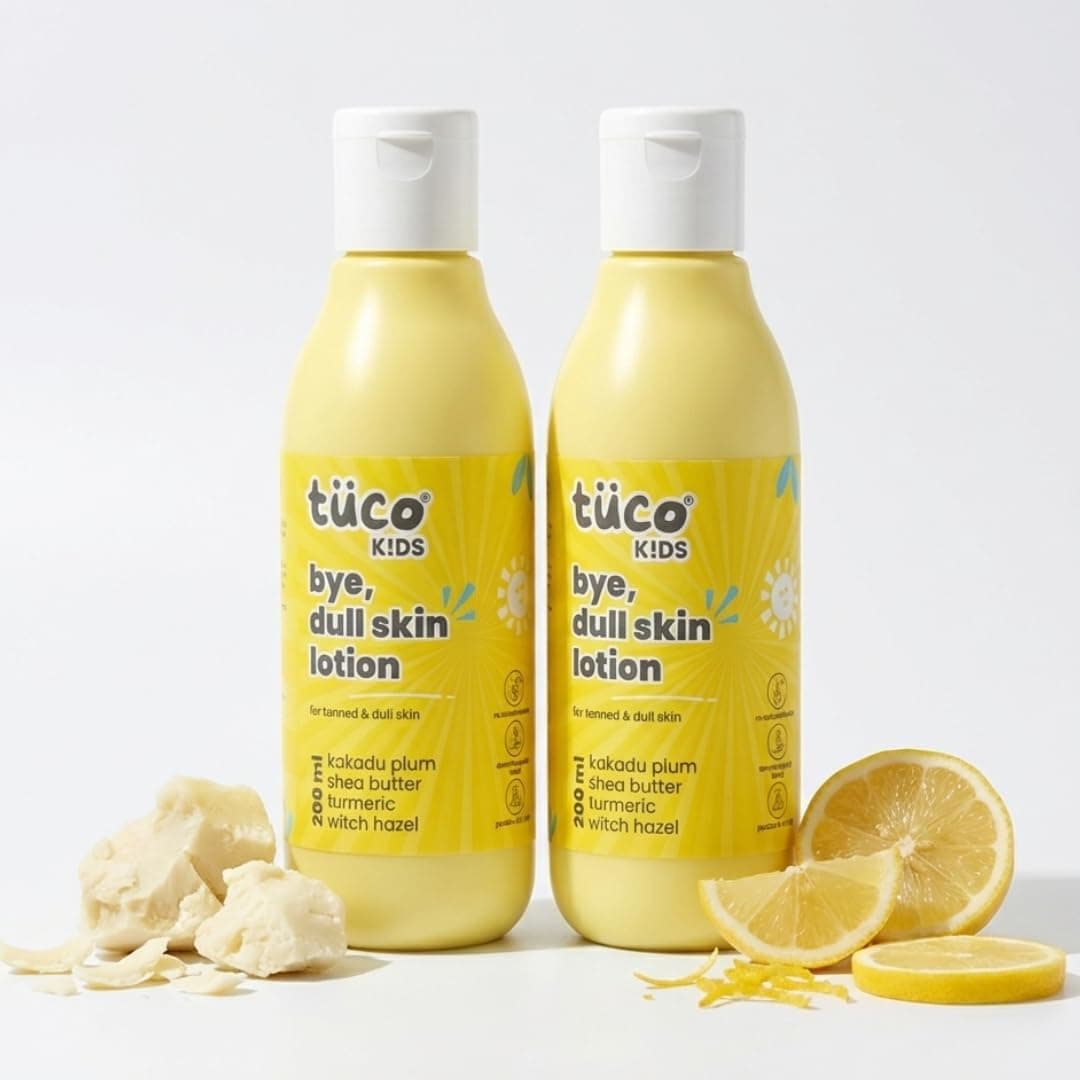 Tuco® Body Lotion for Dry & Oily Skin Kids, Women, Men | Daily Use | Removes Tan, Moisturizes, Hydrates & Nourishes | Enriched with Shea Butter, Turmeric, Kakadu Plum | SLS & Paraben free | 400 ml