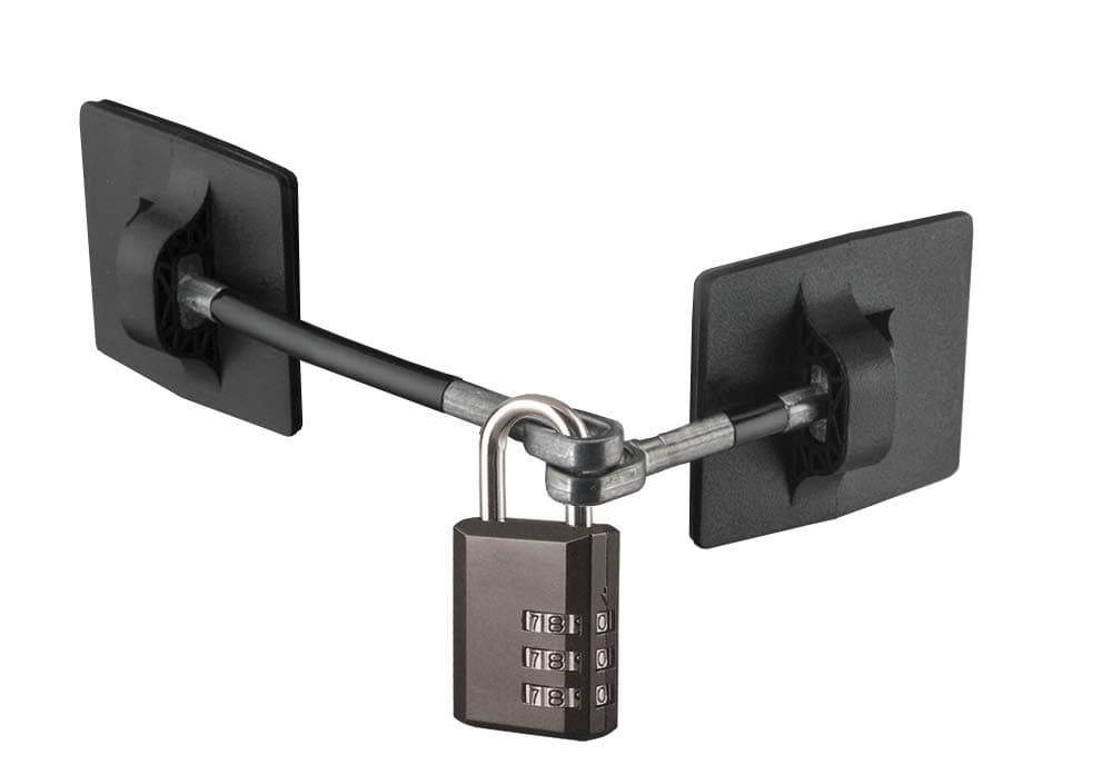 Refrigerator Door Lock with Combination Padlock - Black