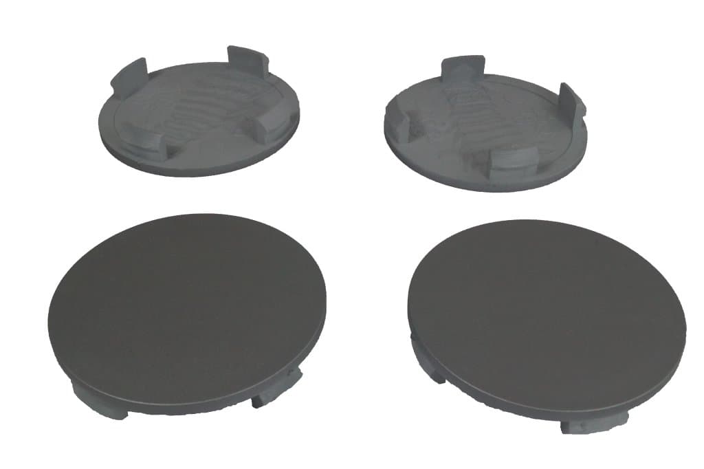 Set of 4 ALLOY WHEEL CENTRE CAPS 58mm - 60mm PRIMER GREY FORD STANDARD STOCK RIM