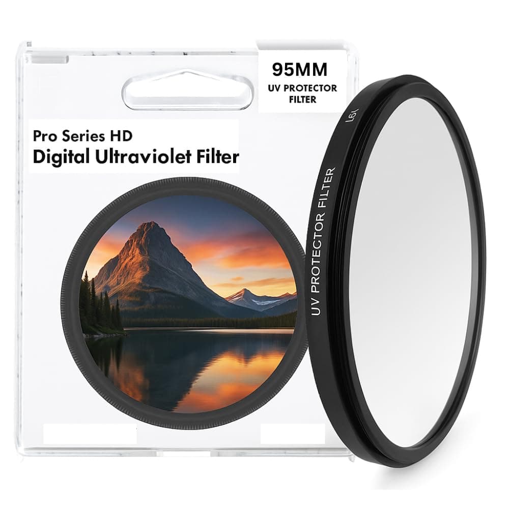 95mm Pro Series High Resolution Digital Ultraviolet UV Protection Filter for Sigma 150-600mm 50-500mm, Tamron SP 150-600mm f/5-6.3 Di VC USD Lens + Microfiber Cloth
