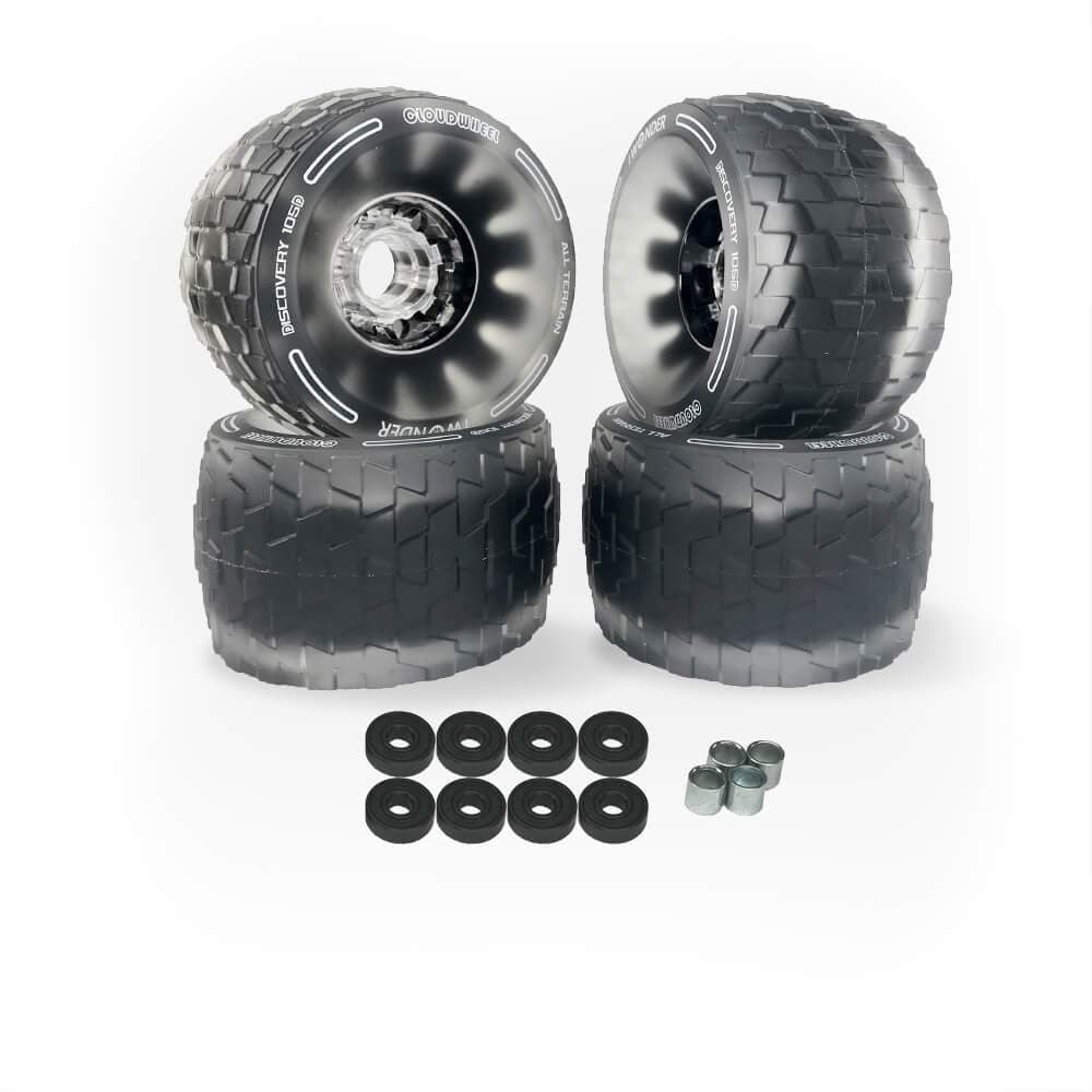 Cloud Wheel 105mm Discovery Electric Skateboard Wheels Patented Damping Foam Core All Terrain Off Road 78A Translucent Urethane Longboard Wheels(Not Applicable to Hub Motor