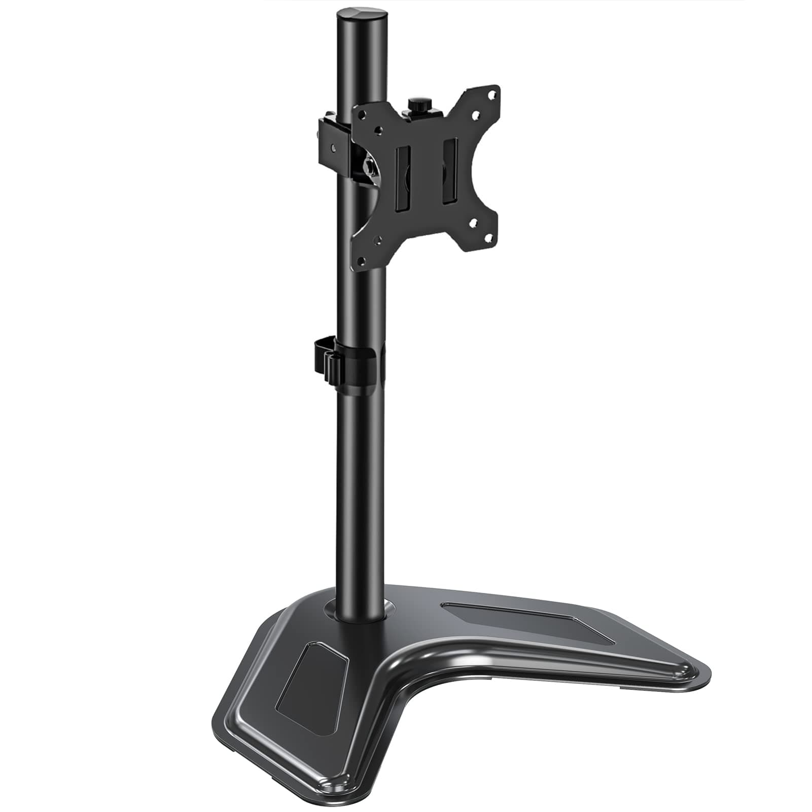 MOUNT PRO Single Monitor Stands Fits 13-32 inch/17.6 lbs Screen, Free-Standing Computer Monitor Mount for Desk, Display Standing with Adjustable Height/Tilt/Swivel/Rotation, VESA 75x75 100x100