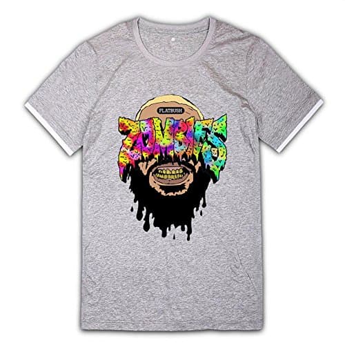 Shhdg Flatbush Zombies Colorful Symbol Poster Man Mercerized Cotton T Shirts