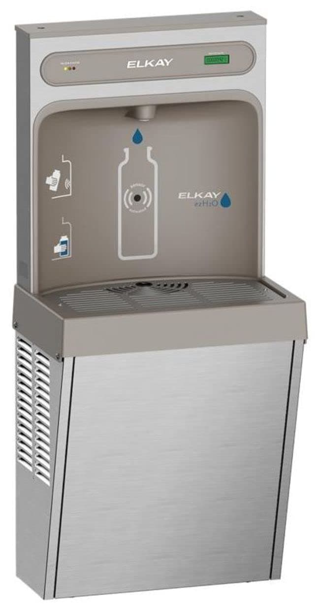 Elkay LZ8WSSSMC EZH2O 8GPH Surface Mounted Hands Free Bottle Filling Station with Refrigerated Filtered Water - Stainless Steel