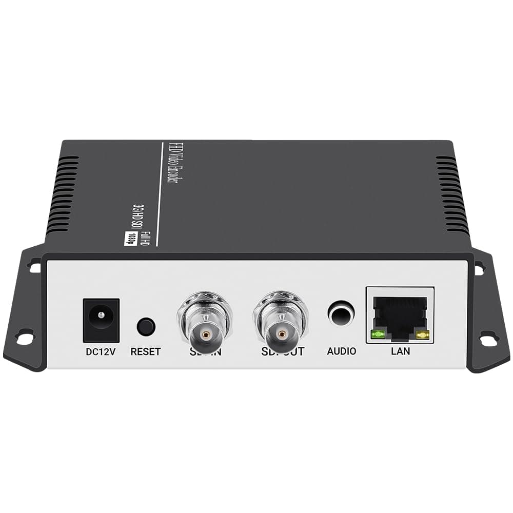 HEVC H.265 H.264 SD HD 3G SDI to IP Encoder Video Live Streaming Encoder HD-SDI Streamer with RTSP, UDP, SRT, HLS, ONVIF, RTMP, Multicast, Unitcast, for YouTube Facebook Live