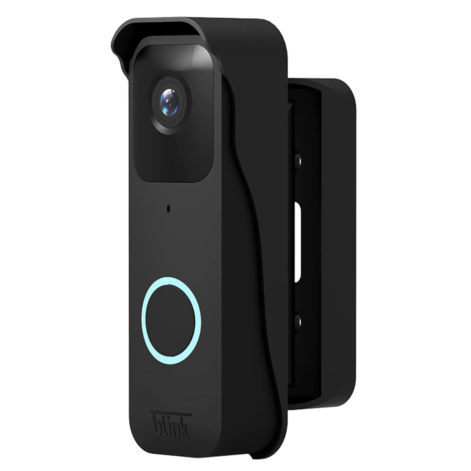 Blink Doorbell Adjustable Angle Mount Kit - 110 Degrees Tilt, Wide Viewing Range Left/Right Corner Mount With Mounting Cover (Black)