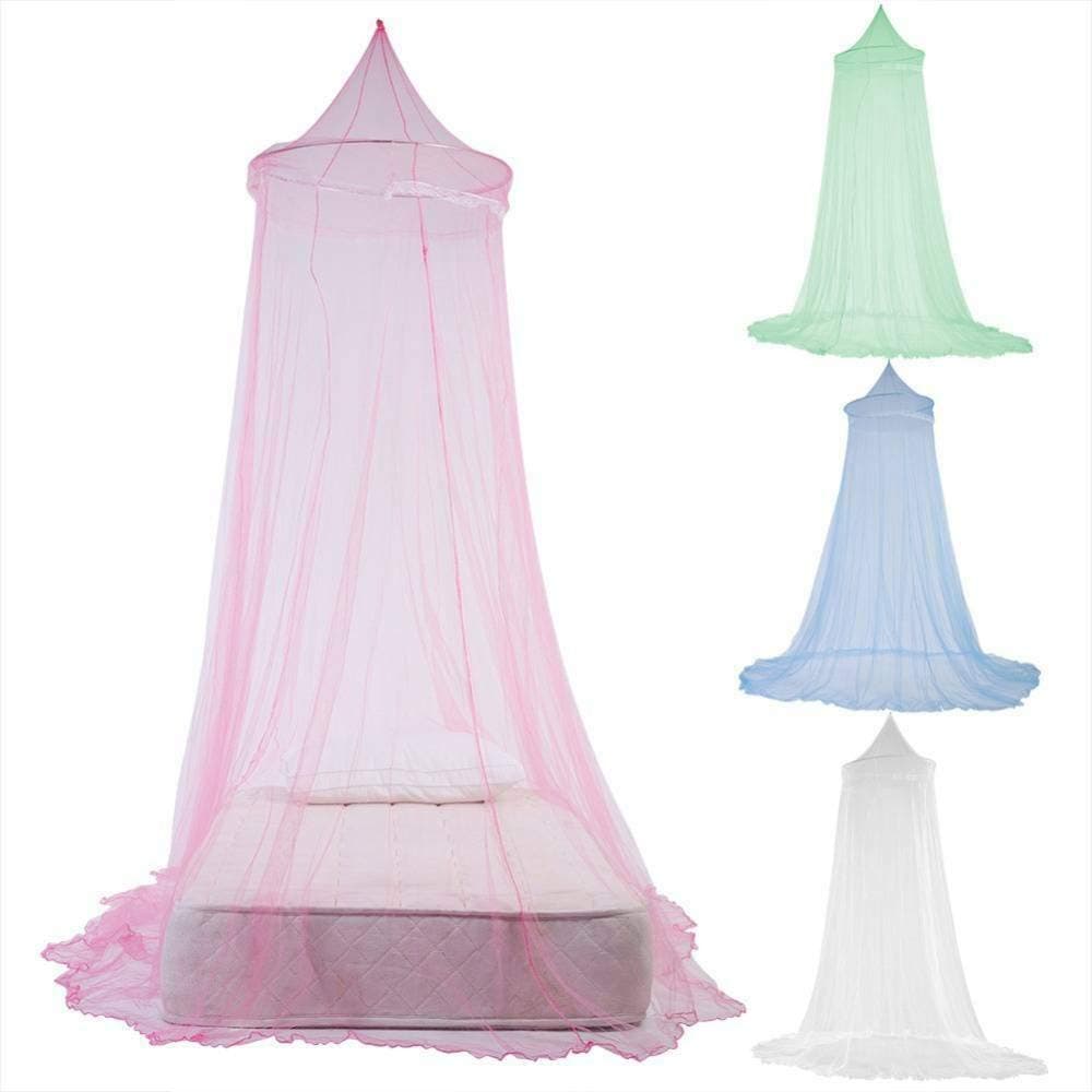 Sanwish Dome Lace Mosquito Net Bed Canopy Netting Double King Size Fly Insect Protection, Baby Princess Canopy Crib Netting Dome Bed Mosquito Net for Nursery (Pink)