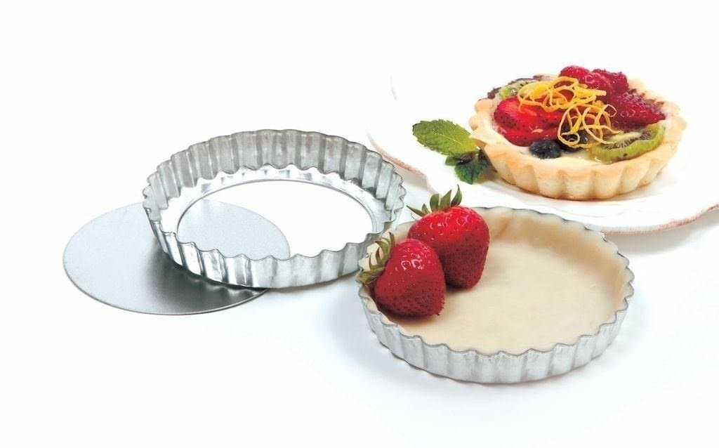 Tin 4-1/2 Inch Quiche Tartlet Tart Pastries Mini Custards Pan