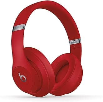 Studio3 Wireless Noise Cancelling Over-Ear Headphones - Apple W1 Headphone Chip, Class 1 Bluetooth, 22 Hours of Listening Time, Built-in Microphone - Red