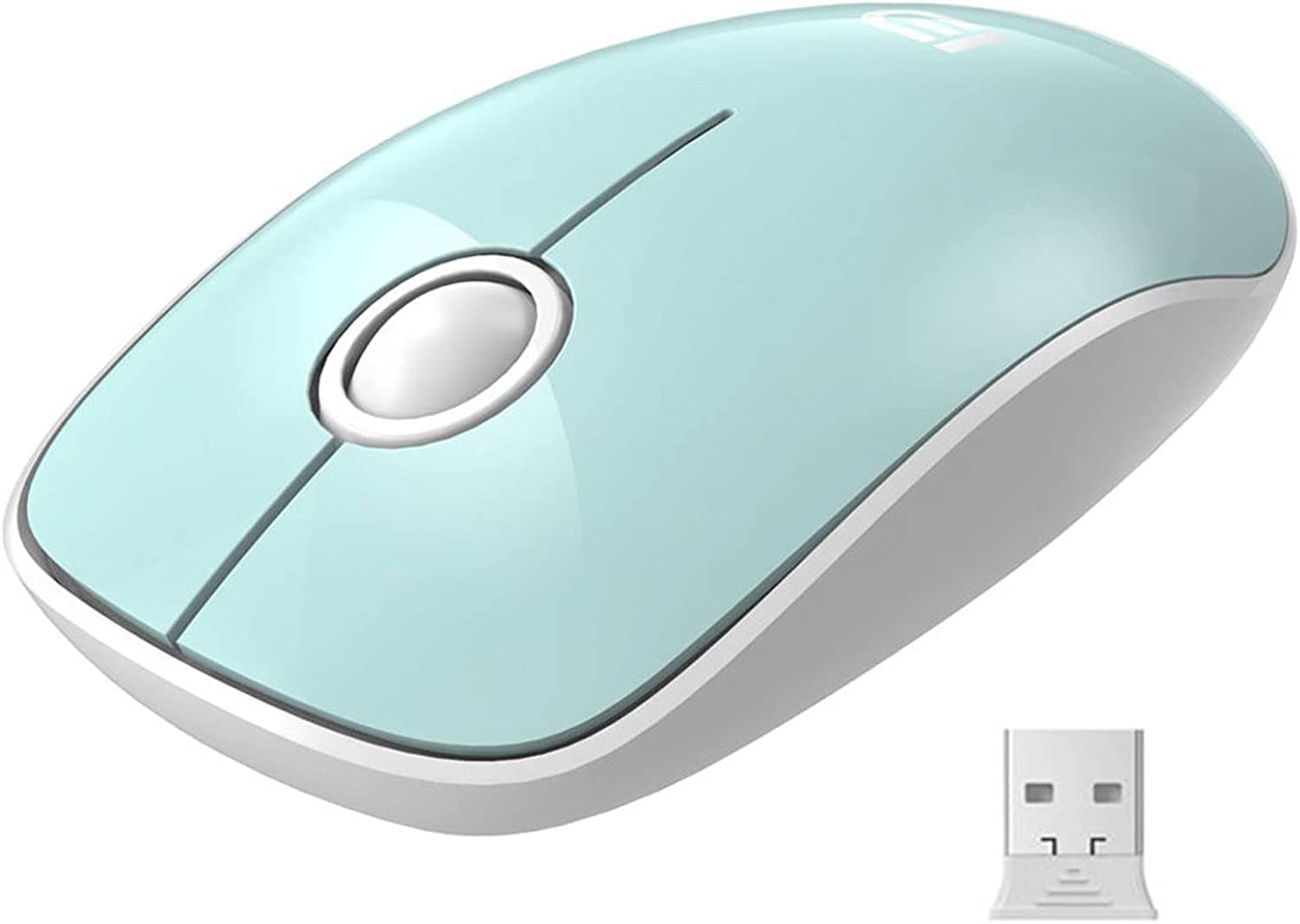 FD Wireless Mouse, (Battery included) V8 2.4G Ultrathin Silent Cordless Mouse with Nano Receiver 1500 DPI Precise Control for Notebook Computer PC Laptop Macbook and Chromebook (Green)