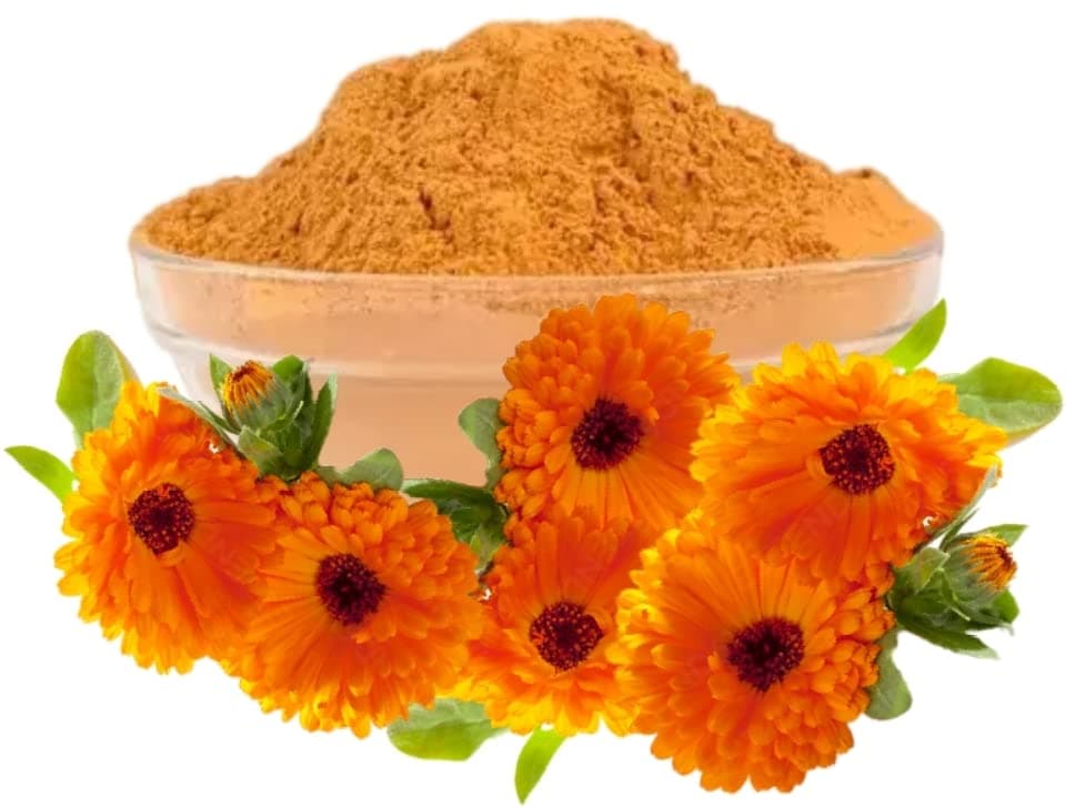 A D FOOD & HERBS ORGANIC CALENDULA FLOWER POWDER Dried Natural Ayurveda Herbal Powder (50 GMS)