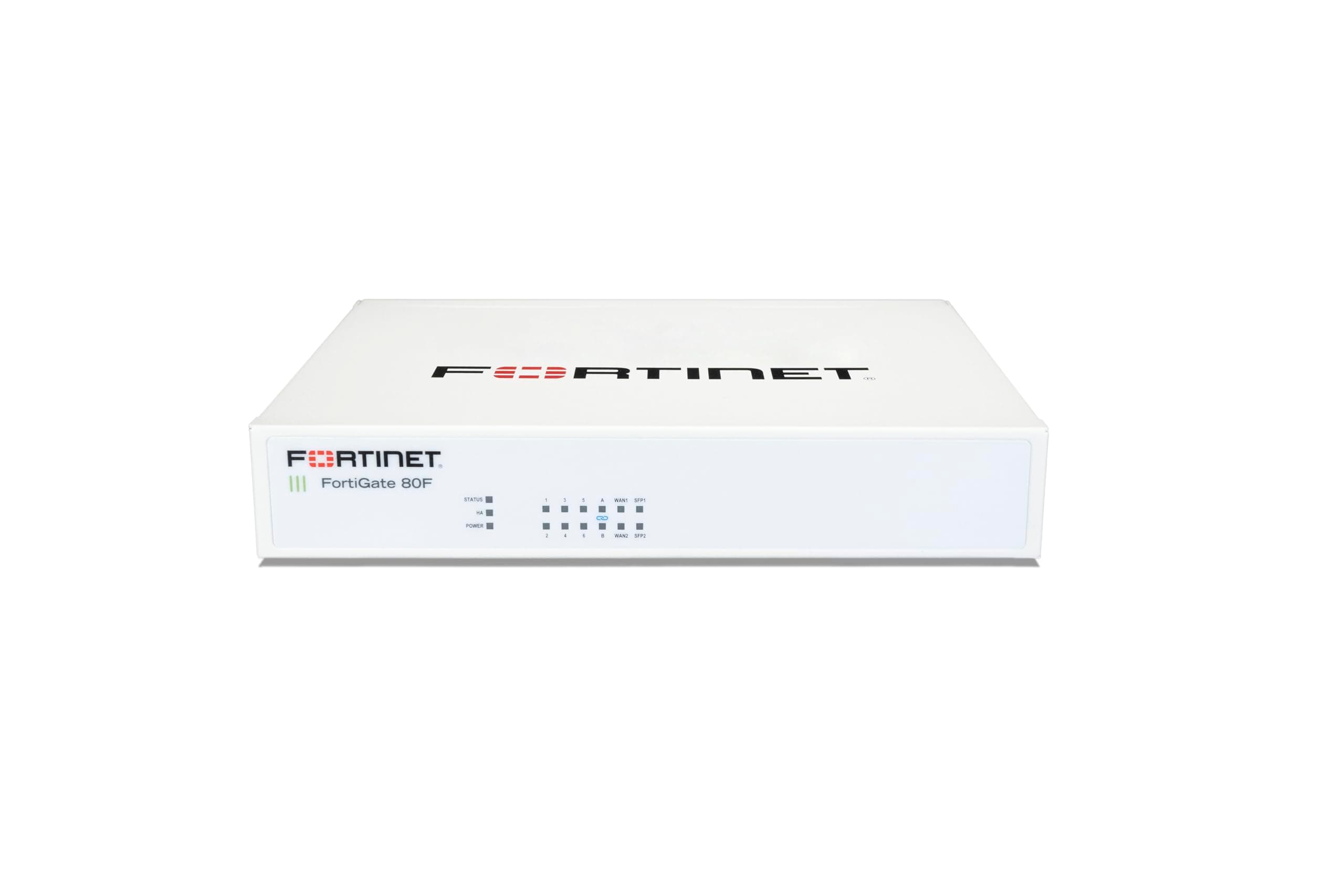 FortiGate-80F Firewall - 8 GE RJ45 Ports, 2 RJ45/SFP Shared Media WAN Ports, Integrated WiFi-6 (802.11ax) (Appliance Only, No Subscription) (FG-80F)