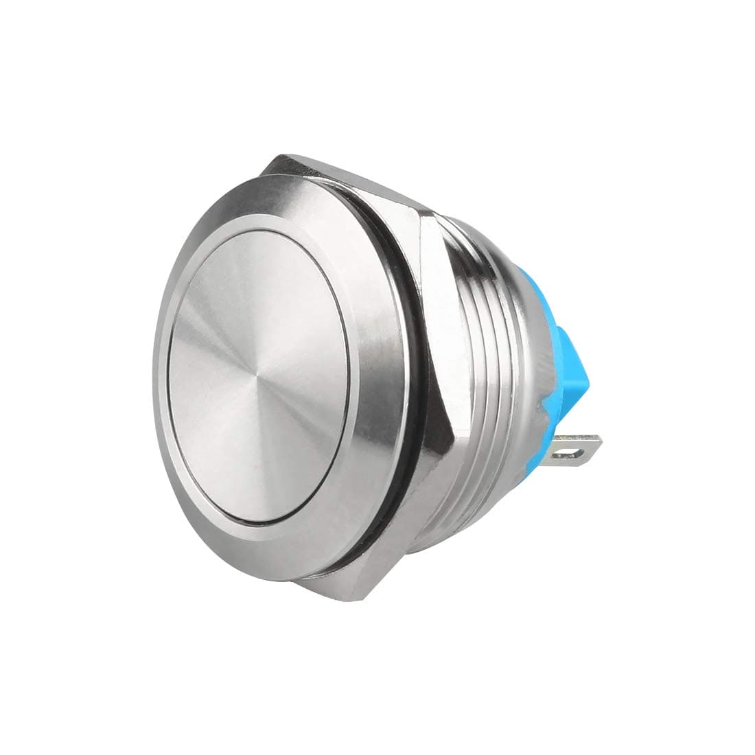 LarcelePush Button Switch 22mm Waterproof Momentary Metal DIY Switch,1 Piece JSANKG-15 (Pin Terminal)