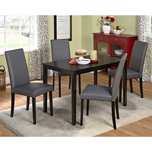 Simple Living Products Dining Tables Set This 5 Piece Dining Room Furniture Set is Elegant for Any Dining Room Area, Dining Chairs are and Set is Made from Solid Wood.