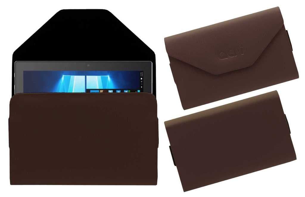 Acm Pouch Case Compatible with Lenovo Miix 320 Tablet Flip Flap Cover Brown