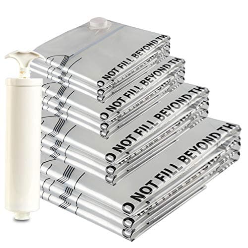 Jancosta 12 Combo Space Saver Bags, [12 Pack] Vacuum Storage Bags for Clothes (12 Combo)