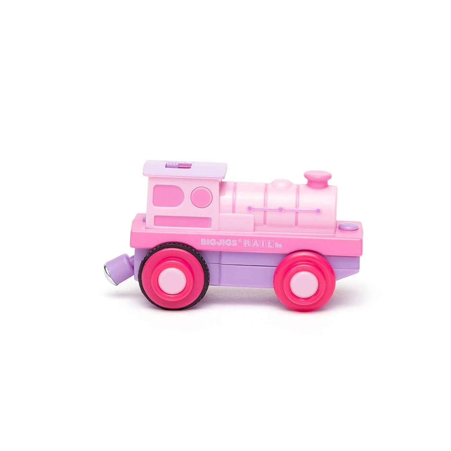 Bigjigs Rail, Powerful Pink Loco Battery Operated Train, Wooden Toys, Battery Trains For Wooden Track, Bigjigs Train, Battery Trains, Wooden Train Track Accessories, Motorised Train