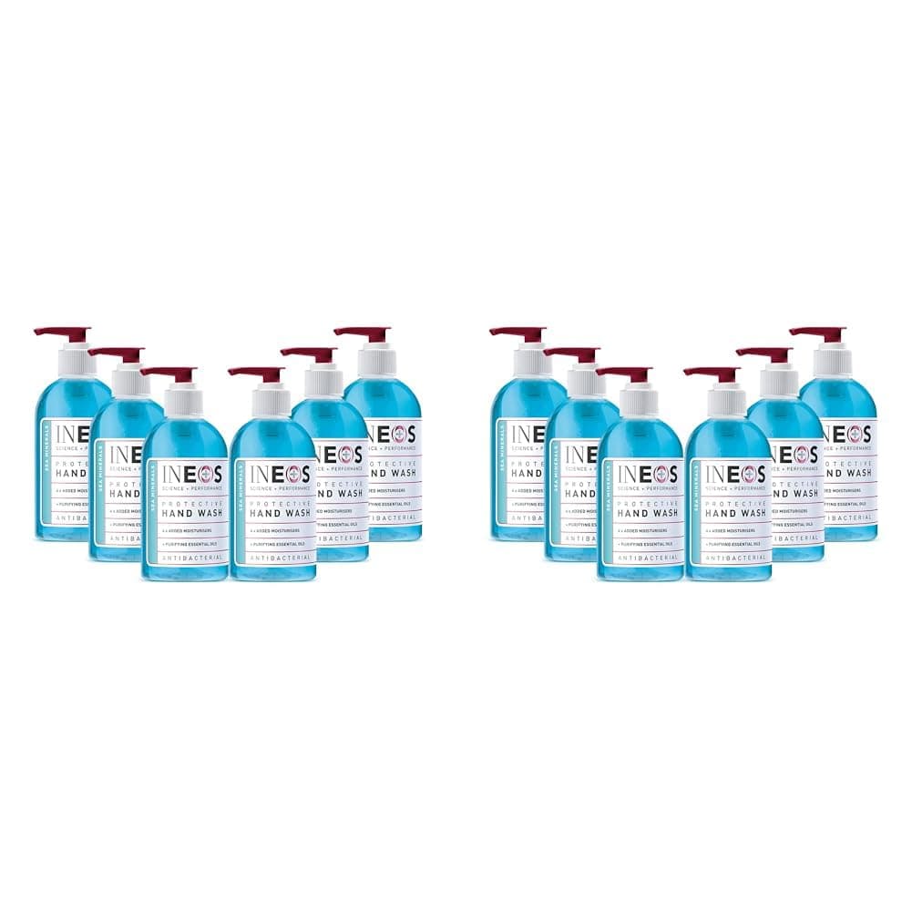 INEOS - Liquid Hand Soap - Moisturising - Handwash with Sea Minerals - 6 Bottles x 250ml, Packaging May Vary (Pack of 2)
