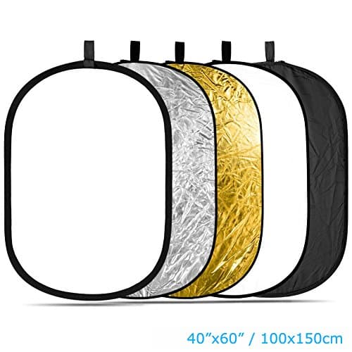 Abaige 5-in-1 Photo Studio Collapsible 40" x 60" Oval Shape Panel Photo Light Reflector for Indoor & Outdoor