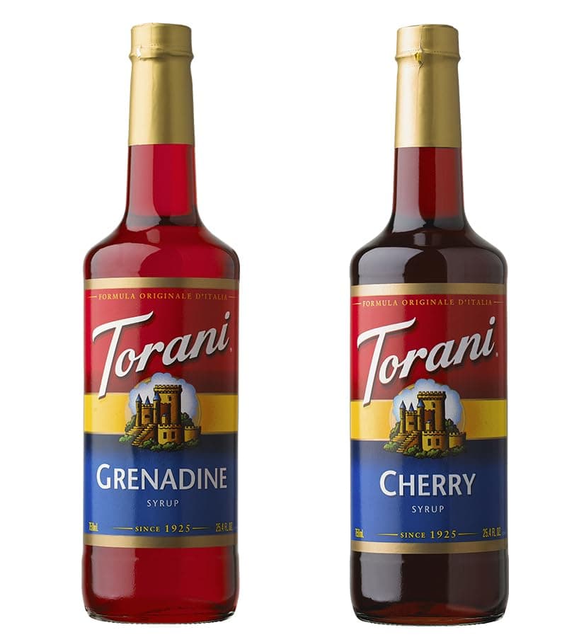 Torani Grenadine Syrup 750ml & Torani Cherry Syrup 750ml (Combo Pack)