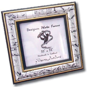 Designer Handmade Mozart Picture Frame (3.5" x 3.5") - Handcrafted in Scotland - The Mozart Frame Is Beautifully Finished With A Classical Mozart/Musical Note Design