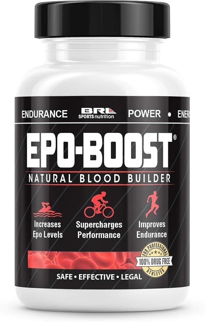 Natural Blood Builder Sports Supplement. RBC Support with Echinacea & Dandelion Root helping VO2 Max, Energy, Endurance (1-Pack)