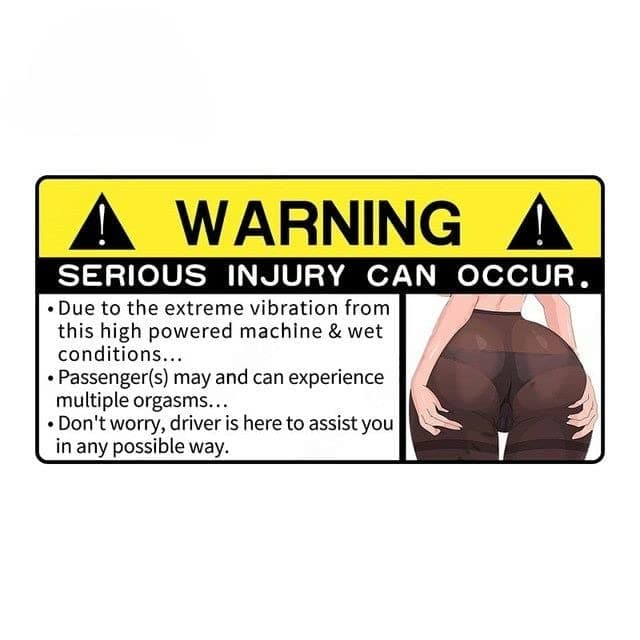 SSTS PRINT Funny Car Sticker for Panties Warning Peek Slap Decal Anime Vinyl Window Wall Stickers 5x3 (WR-01)