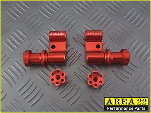 Area 22 Swingarm Spool Mounts Bobbins (Red) for Honda MSX125 Grom