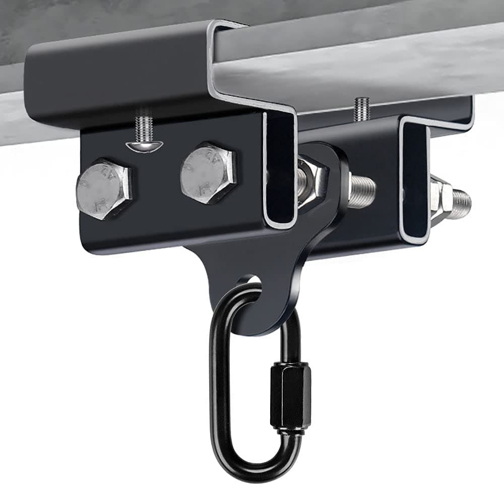 BeneLabel Punching Bag Hanger for I Beam 880 LBs Capacity Heavy Bag Mount Width Adjustable Boxing Bag Holder & Steel Beam Clamp for Beam