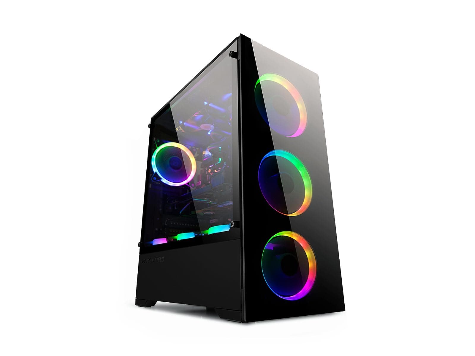 b-Voguish Gaming PC Case with Tempered Glass panels, USB3.0, Support E-ATX, ATX, mATX, ITX. (Fans are sold separately)