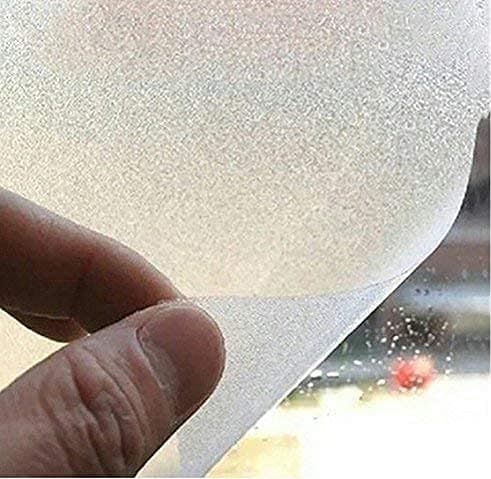 Seven Moon White Frosted Window Self Adhesive Privacy Glass Film for Glass Cabinet/Glass Partition/Sliding Window (45 x 200cm)