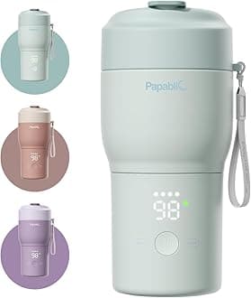 Portable Bottle Warmer Pro — 115W Fastest Heating, Built-in Sterilizer, Baby Milk Warmer On The Go for Travel and Home, 5 Temp Settings and Keep Warm for Breastmilk & Formula, Mint Green