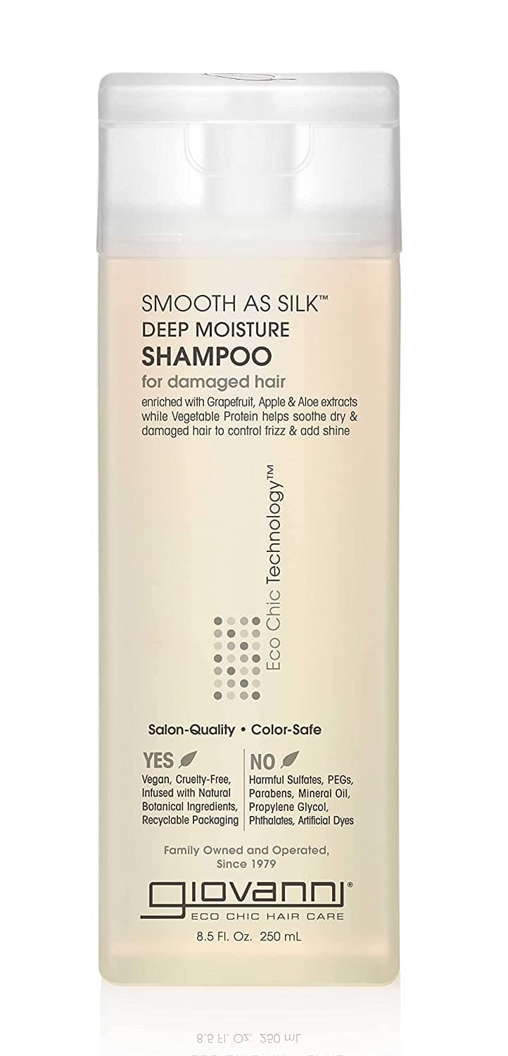 Smooth As Silk Deep Moisture Shampoo with No Parabens, No Sulphates, No Mineral Oil, No Colours, No PEG, USDA Certified Organic, For dry, damaged hair, 250ml