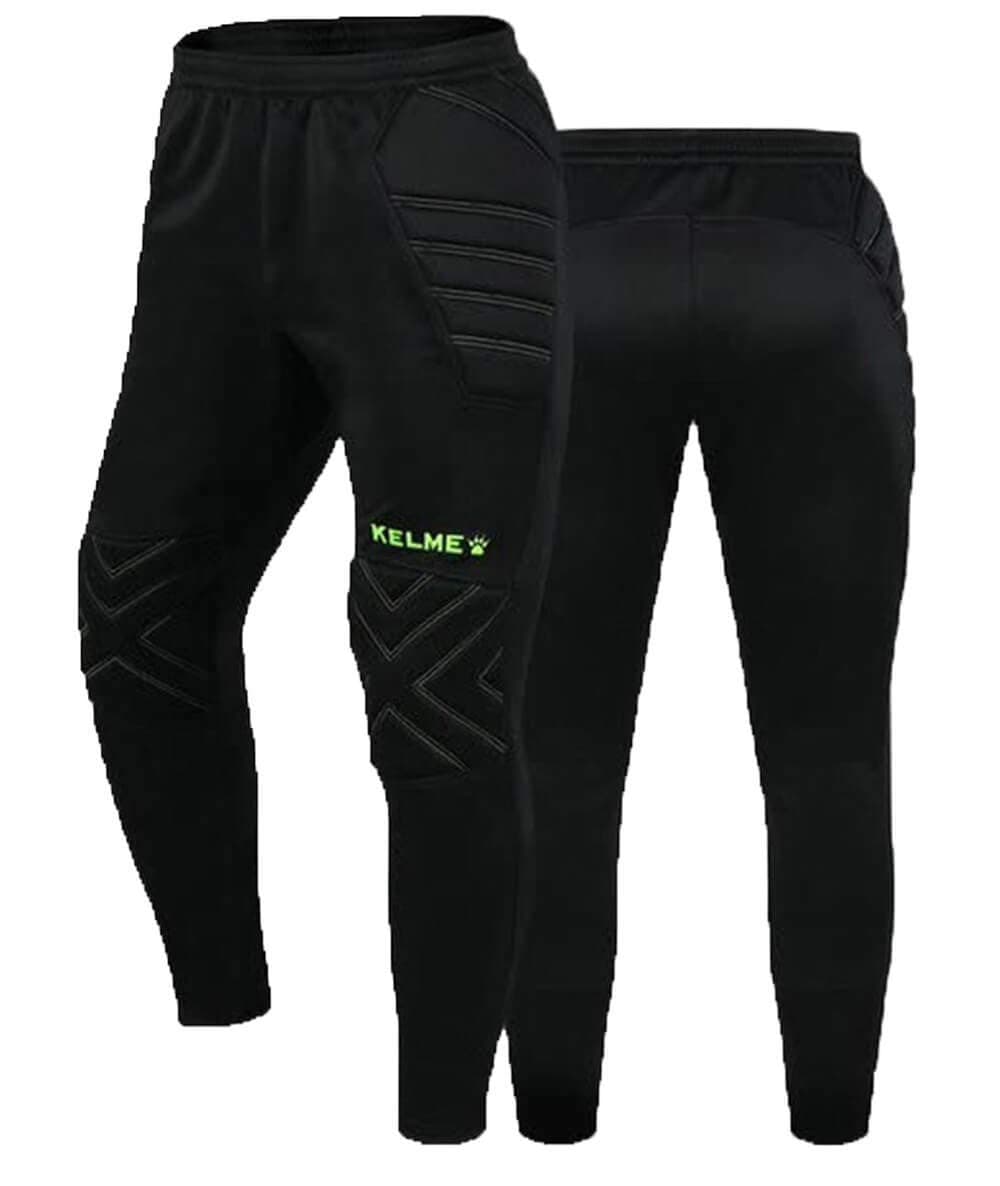 KELME Soccer Goalkeeper Pants Pro with Protection Pads – Padded Soccer Goalie Pants – Kids, Youth and Adults Sizes