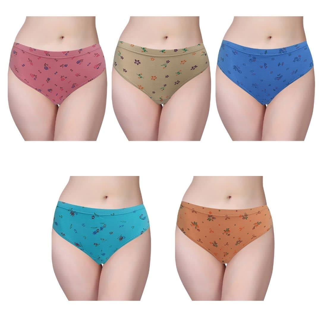 NewDay Womens Lovely Printed Panties Combo Pack of 5