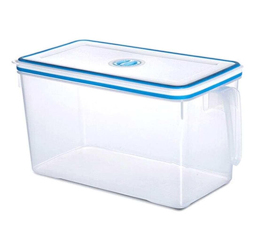 SAIVECH Food Storage Containers (2 Piece) Plastic Freezer Containers - Airtight & Reusable Refrigerator Organizer Set - Plastic Food Storage Boxes with Handles and Date Tables