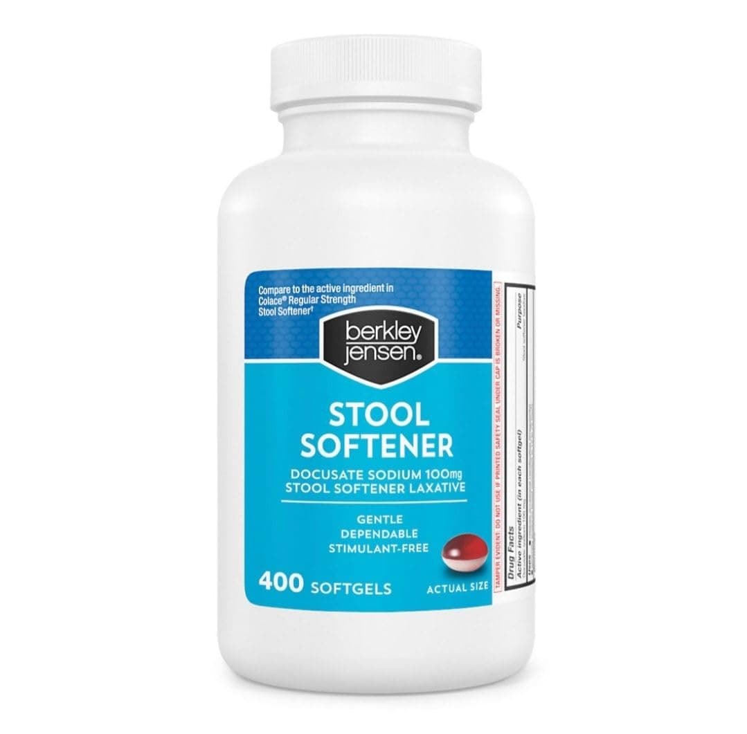 Stool Softener Laxative, Docusate Sodium 100 mg, Stimulant-Free Gentle Dependable Constipation Relief - Helps Promote Regular Bowel Movements, 400 Softgels (Pack of 1)