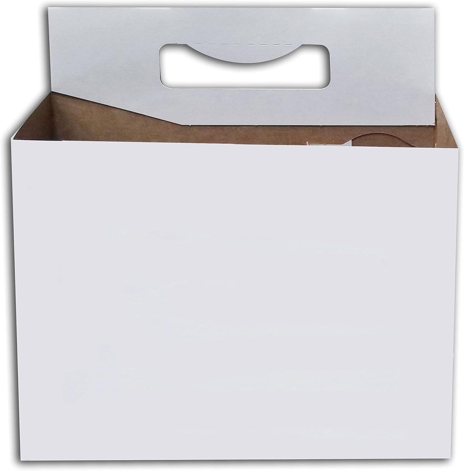 6pk Cardboard Carrier (White, 24ct) | Holds 6pk 12oz Bottles