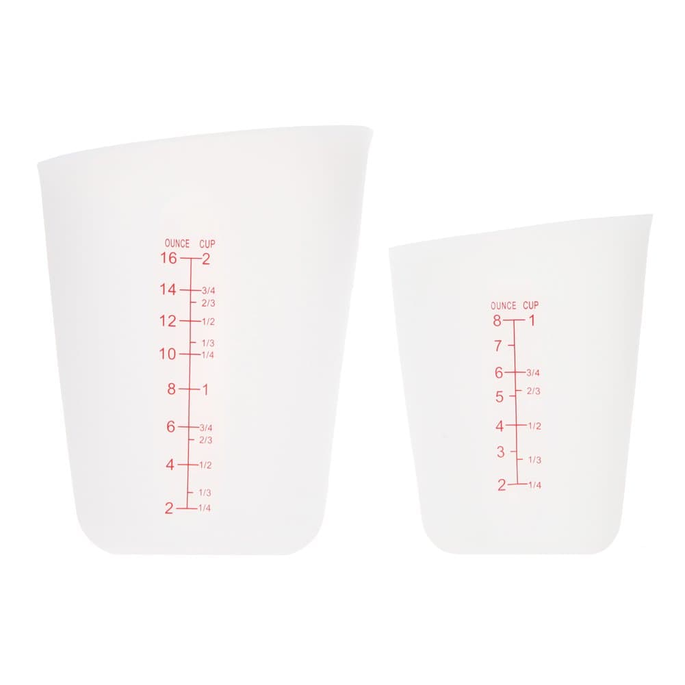 - Korlin Good Grips Squeeze and Pour Silicone Measuring Cup Set - 1 and 2 Cup Capacity